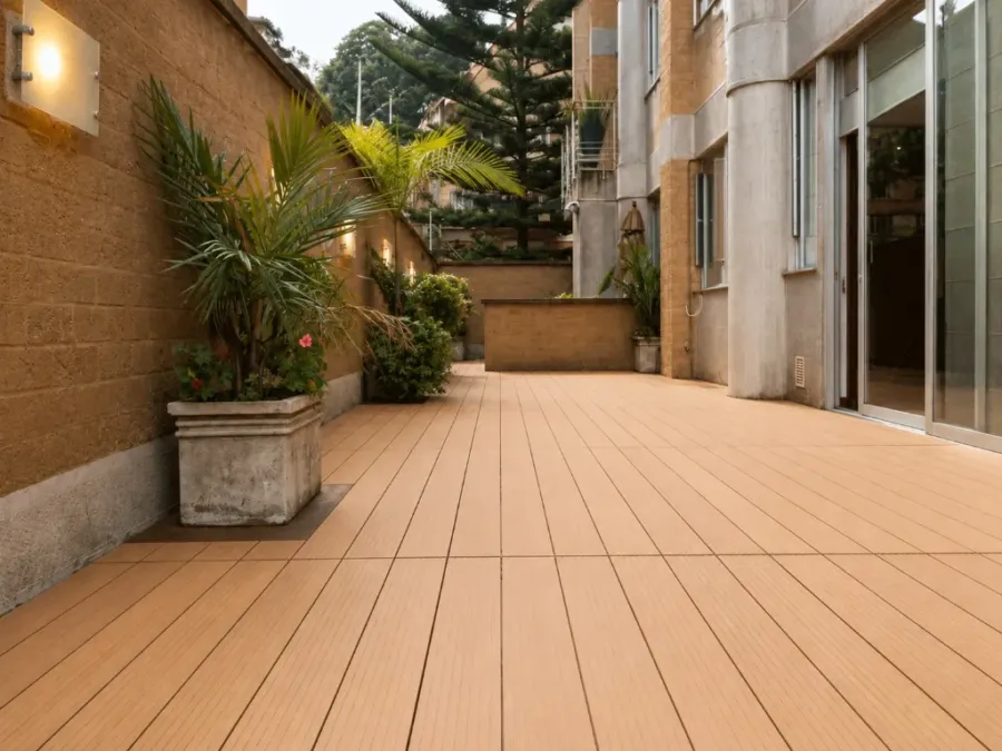 Adecuación de Espacios — Corredor Exterior en Deck y Paisajismo