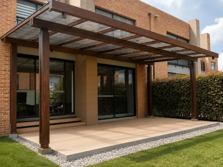 Terrazas y Espacios Abiertos — Pérgola en Madera y Deck Exterior